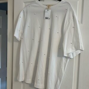 H&M pearl tee shirt